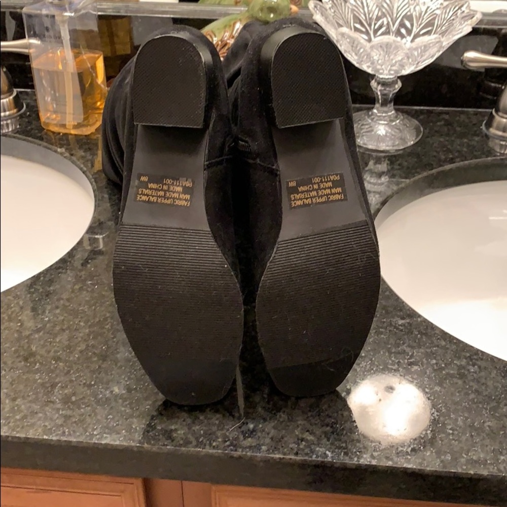 Like New Faux Black Boots with 2 inch heel - Picture 5 of 5
